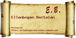 Ellenbogen Bertalan névjegykártya